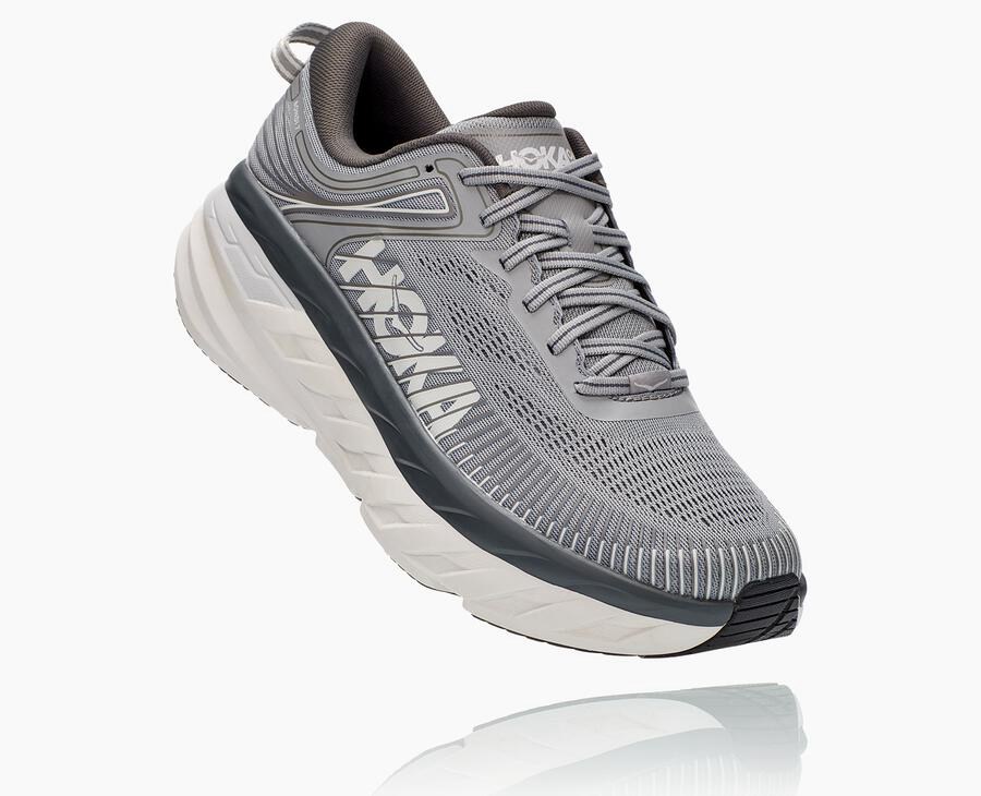 Hoka One One Tenisky Panske Siva - Bondi 7 - 82046-QTWP